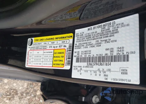 2020 Lincoln Mkz Reserve из США, поврежденный, VIN 3LN6L5F94LR611654